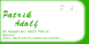 patrik adolf business card
